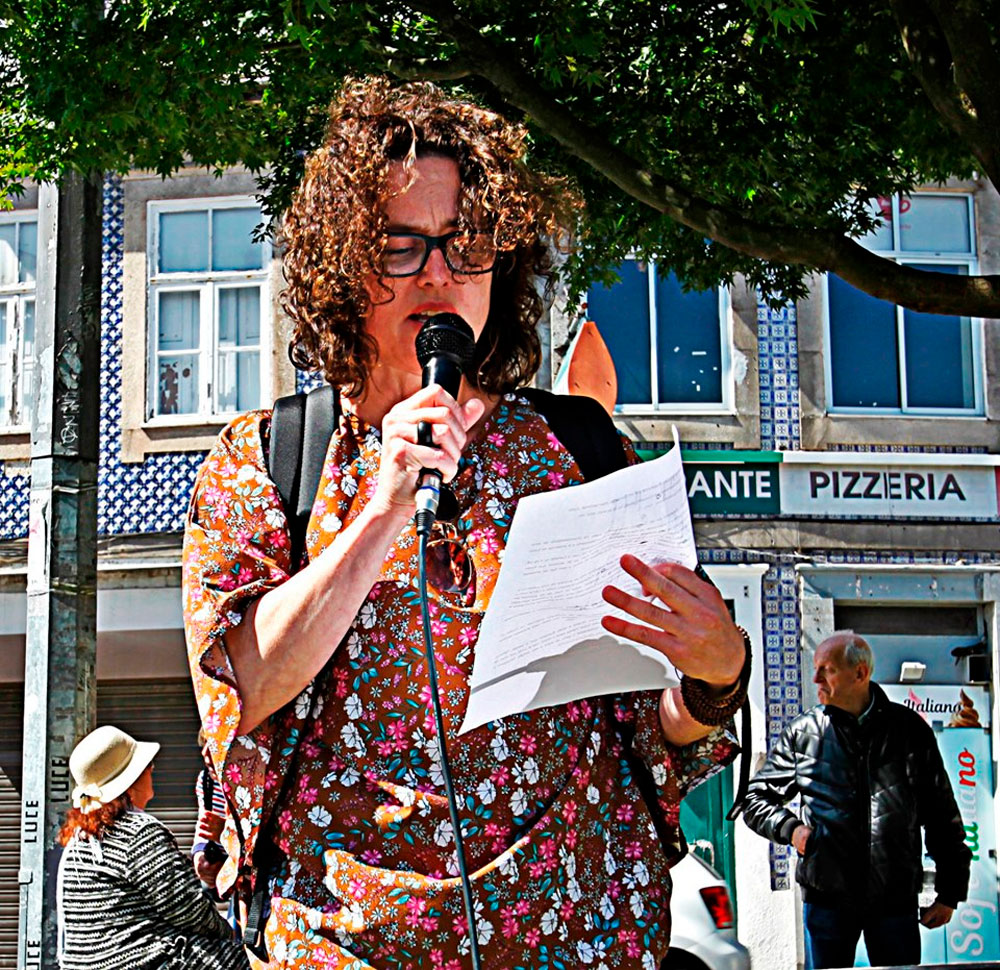 Discurso da Troca na marcha mundia contra Monsanto-Bayer no Porto 2019