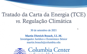 Tratado da Carta da Energia vs. Regulação Climática