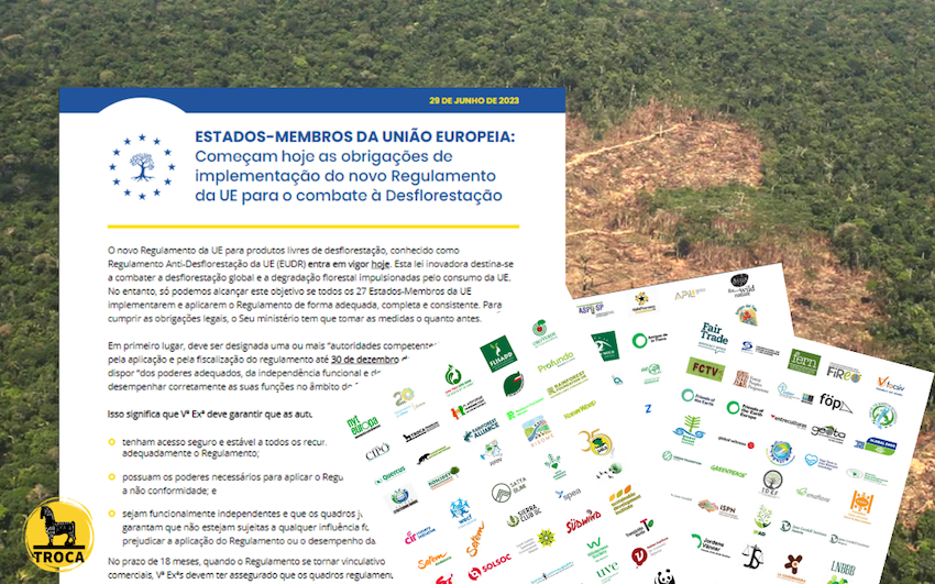 Apelo das ONG à aplicação do Regulamento de Desmatamento, dirigido aos governos da UE