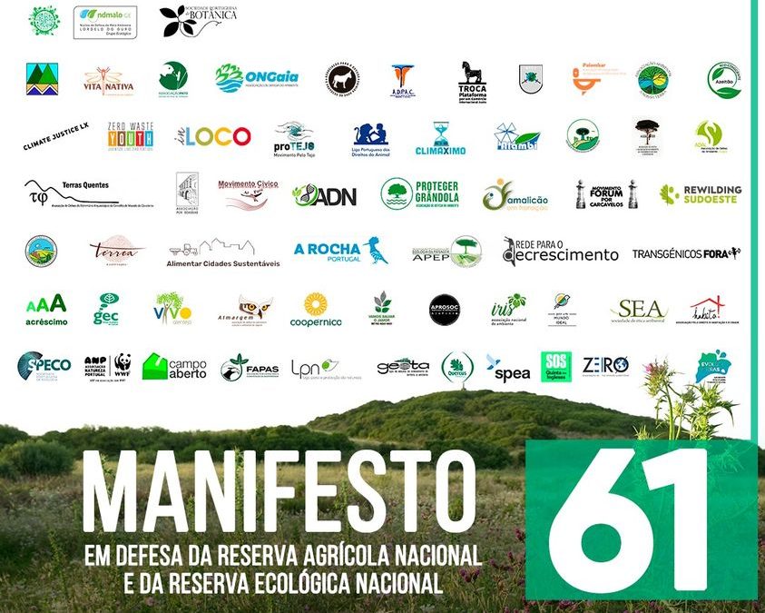 Petição/Manifesto “Em defesa da Reserva Agrícola Nacional e da Reserva Ecológica Nacional”