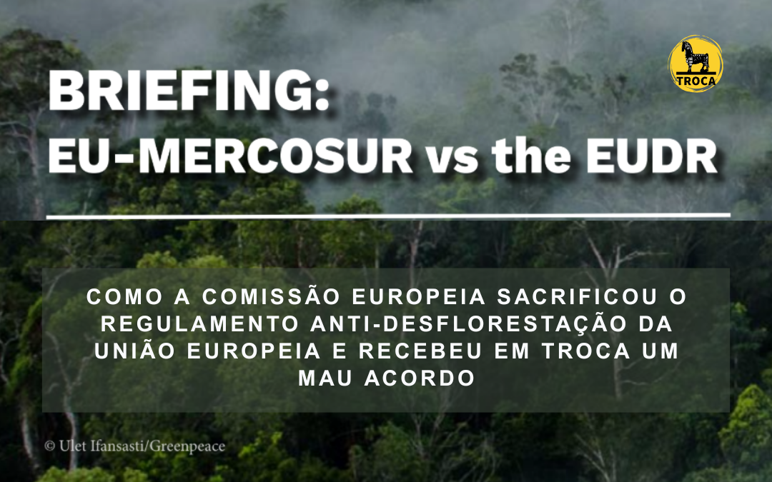 UE-Mercosul vs EUDR: 28 organizações da sociedade civil alertam para os impactos do acordo comercial no novo regulamento anti-desflorestação da UE