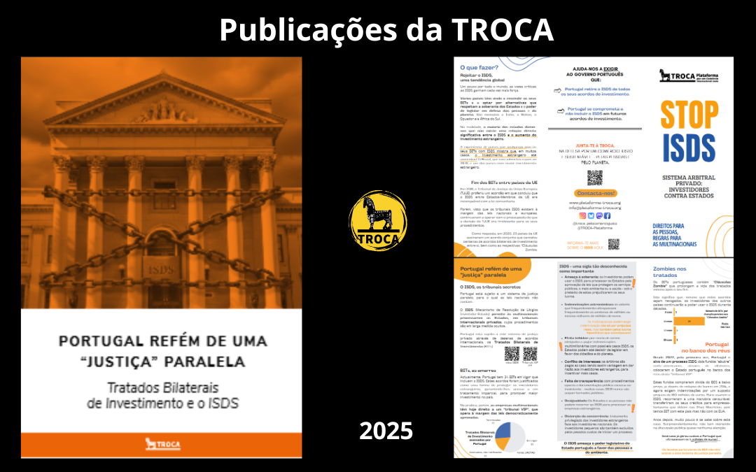 Material sobre o ISDS publicado pela TROCA durante 2025