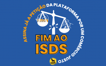 Imagem de balança desiquilibrada. Apelo à assinatura.